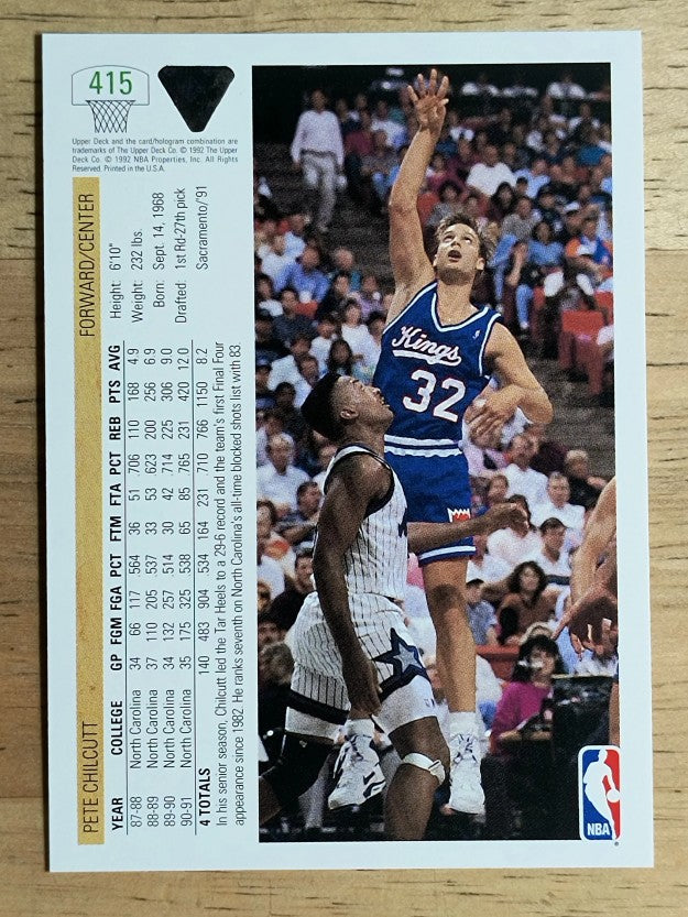 1991-92 Upper Deck #415 Pete Chilcutt RC