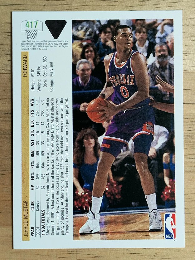 1991-92 Upper Deck #417 Jerrod Mustaf