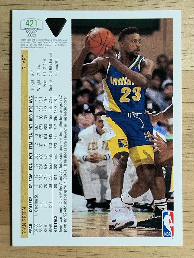1991-92 Upper Deck #421 Sean Green RC