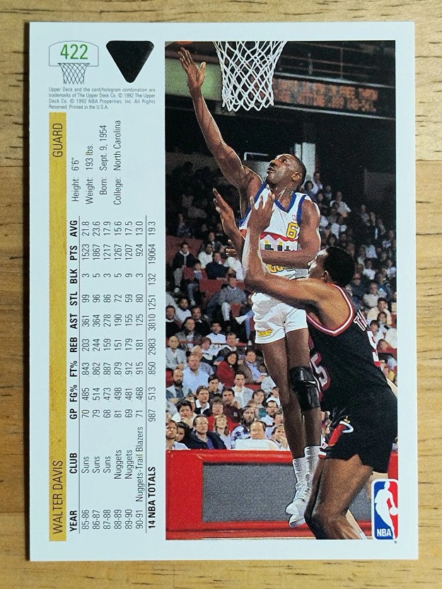 1991-92 Upper Deck #422 Walter Davis