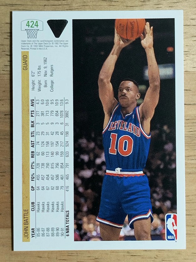 1991-92 Upper Deck #424 John Battle