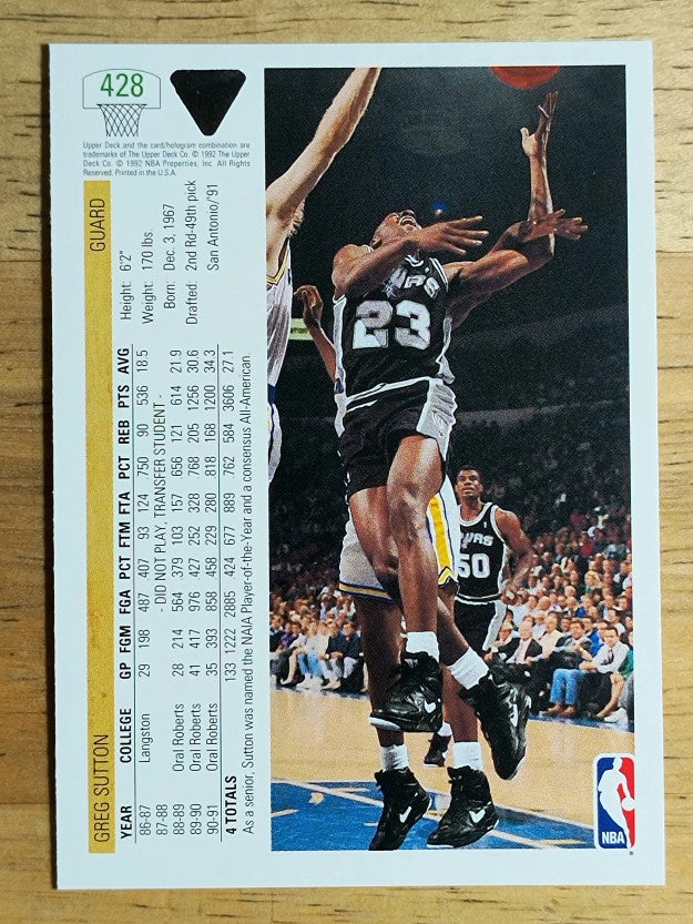 1991-92 Upper Deck #428 Greg Sutton RC