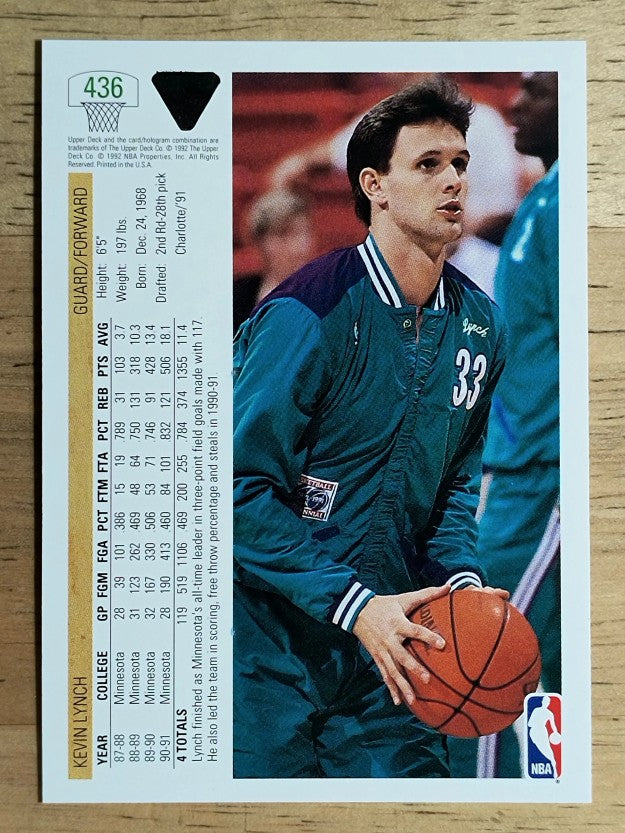1991-92 Upper Deck #436 Kevin Lynch RC