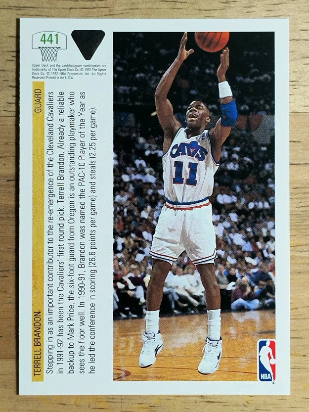1991-92 Upper Deck #441 Terrell Brandon TP