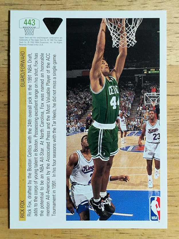 1991-92 Upper Deck #443 Rick Fox TP RC