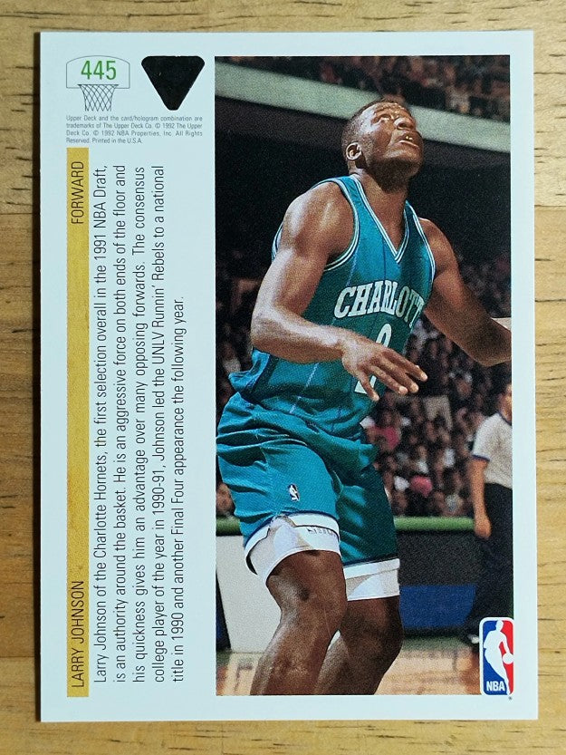 1991-92 Upper Deck #445 Larry Johnson TP
