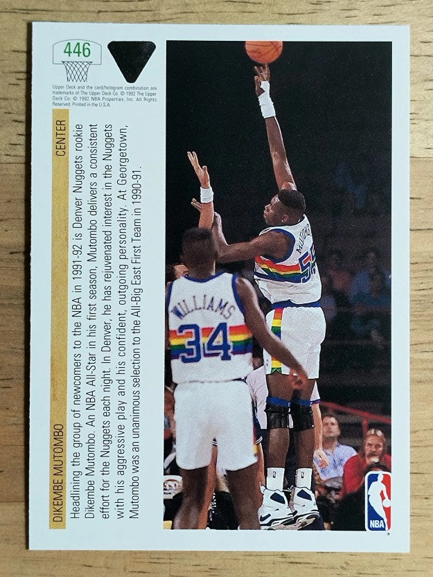 1991-92 Upper Deck #446 Dikembe Mutombo TP