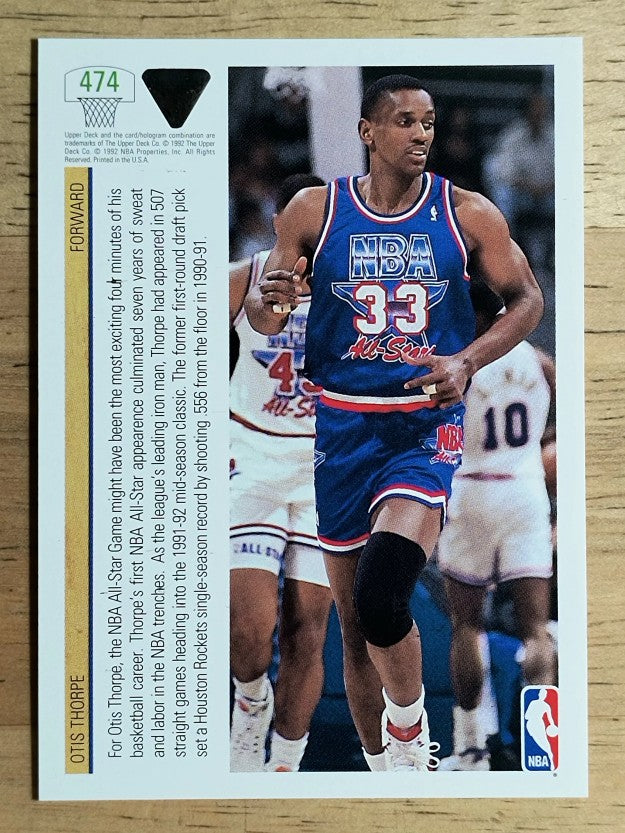 1991-92 Upper Deck #474 Otis Thorpe AS