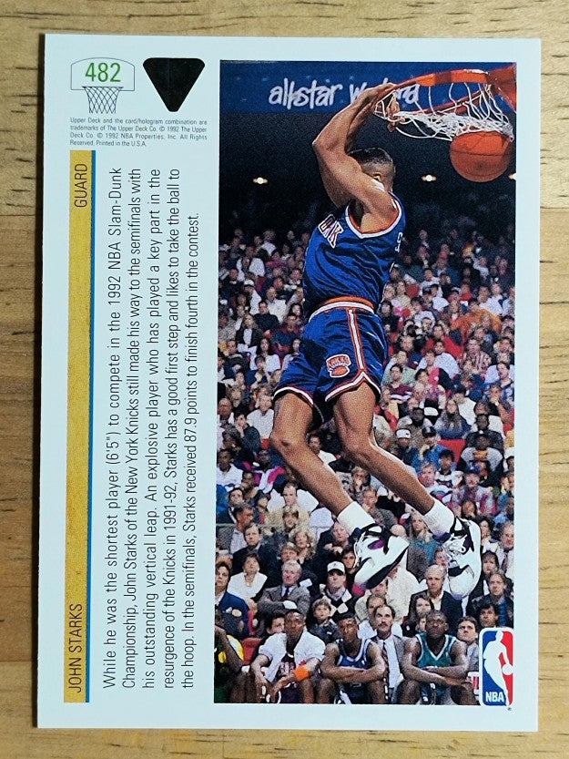 1991-92 Upper Deck #482 John Starks SD