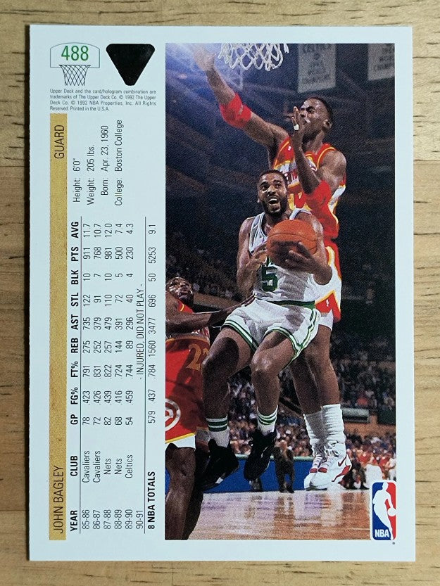 1991-92 Upper Deck #488 John Bagley