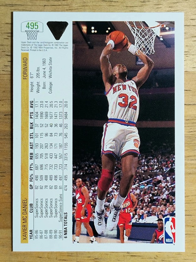 1991-92 Upper Deck #495 Xavier McDaniel