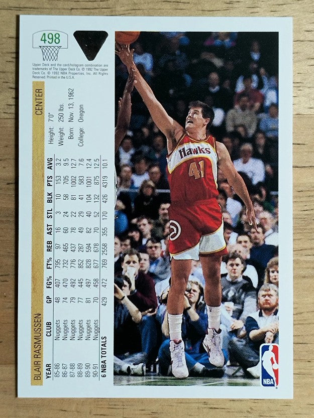 1991-92 Upper Deck #498 Blair Rasmussen