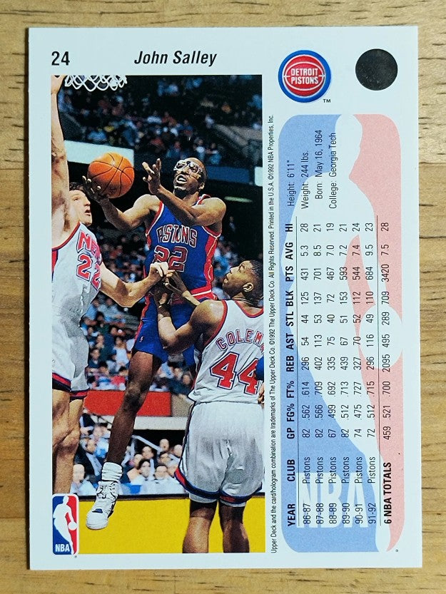 1992-93 Upper Deck #24 John Salley