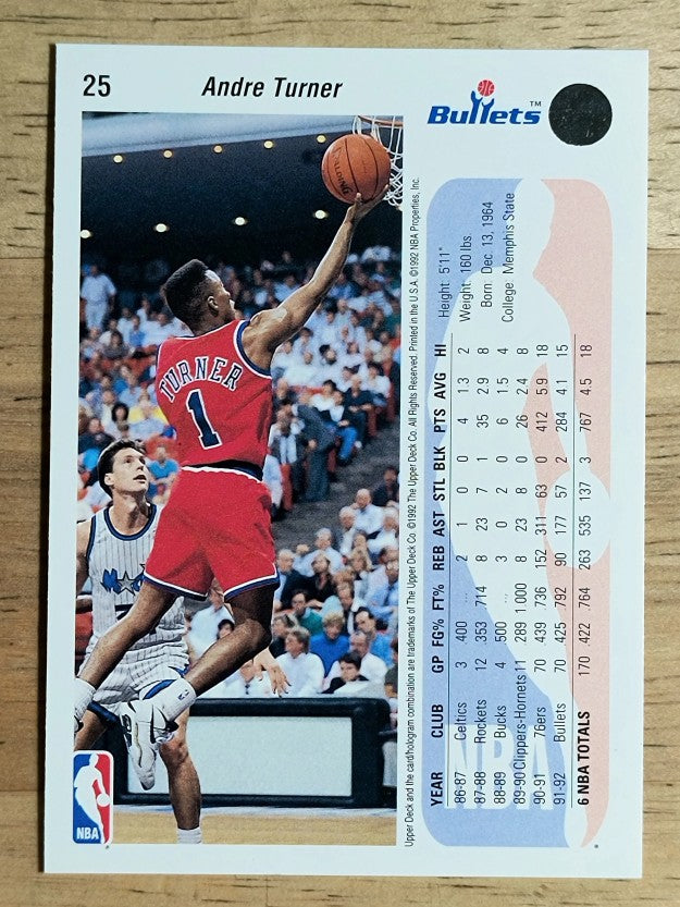 1992-93 Upper Deck #25 Andre Turner