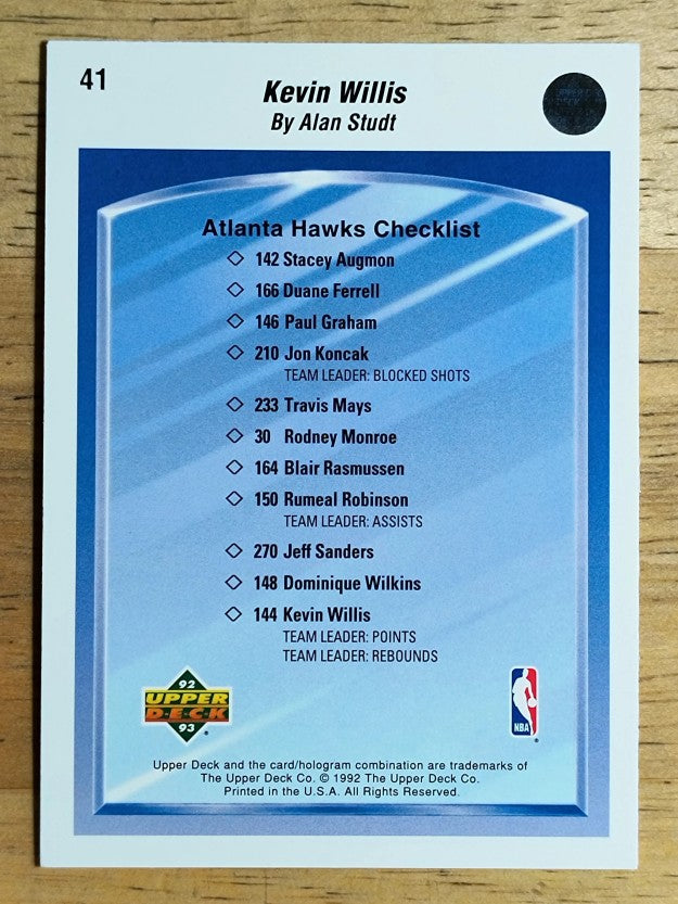 1992-93 Upper Deck #41 Kevin Willis TC