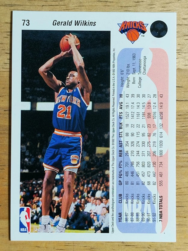 1992-93 Upper Deck #73 Gerald Wilkins