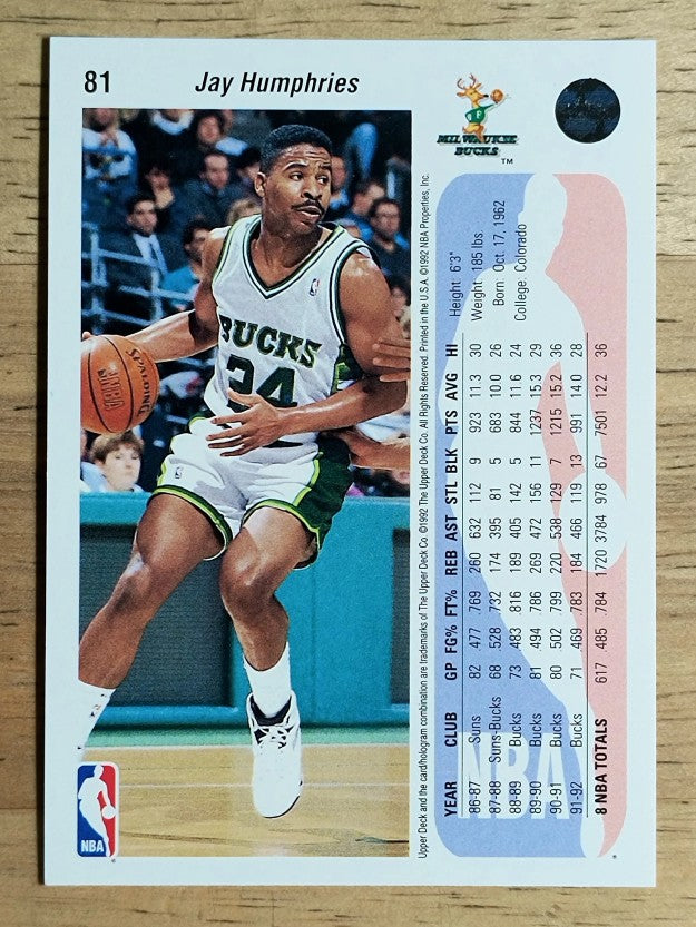 1992-93 Upper Deck #81 Jay Humphries