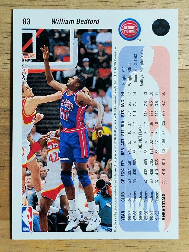 1992-93 Upper Deck #83 William Bedford