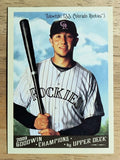 2009 Upper Deck Goodwin Champions #126a Troy Tulowitzki Day