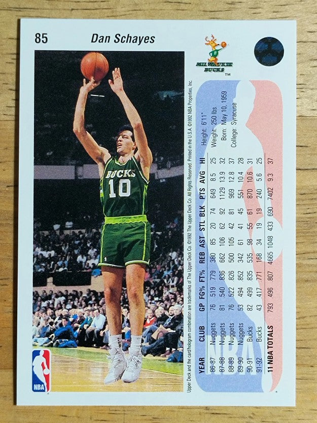 1992-93 Upper Deck #85 Danny Schayes