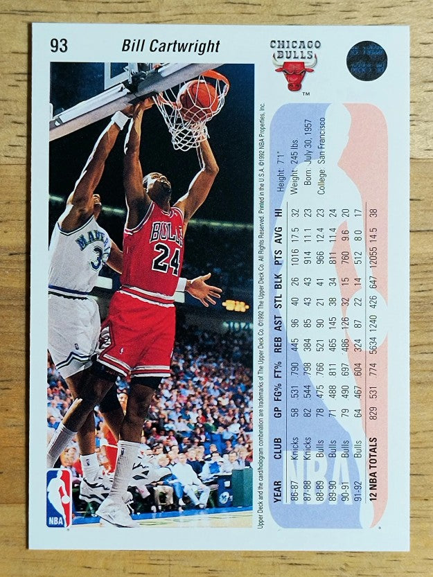 1992-93 Upper Deck #93 Bill Cartwright
