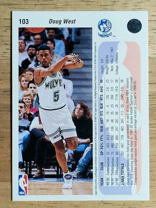 1992-93 Upper Deck #103 Doug West