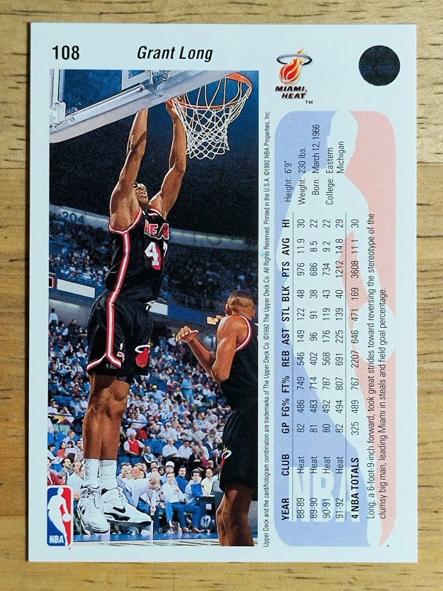 1992-93 Upper Deck #108 Grant Long