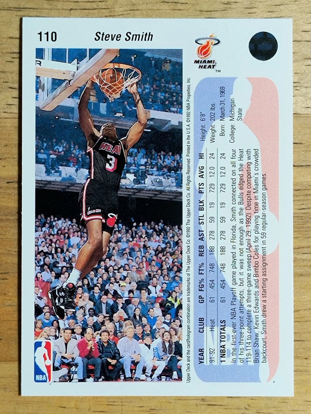 1992-93 Upper Deck #110B Steve Smith COR