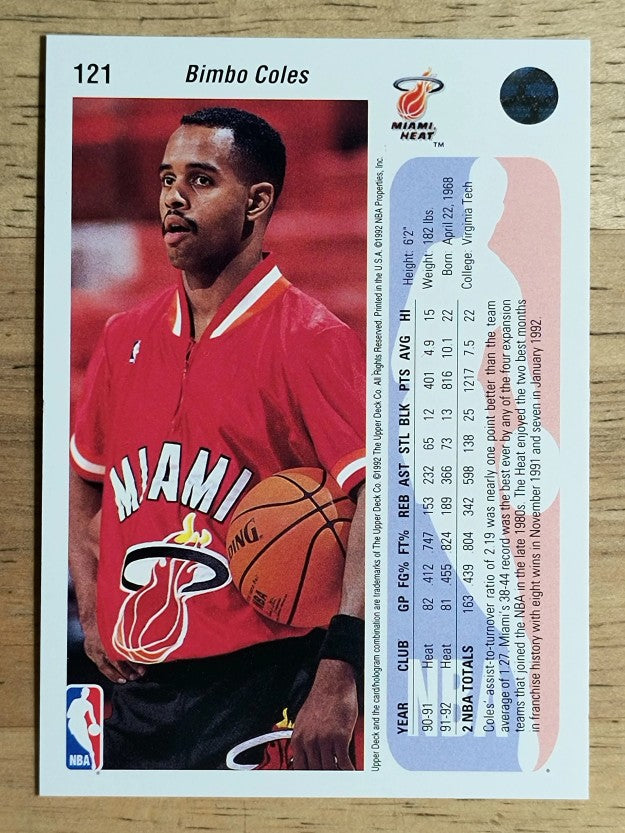1992-93 Upper Deck #121 Bimbo Coles