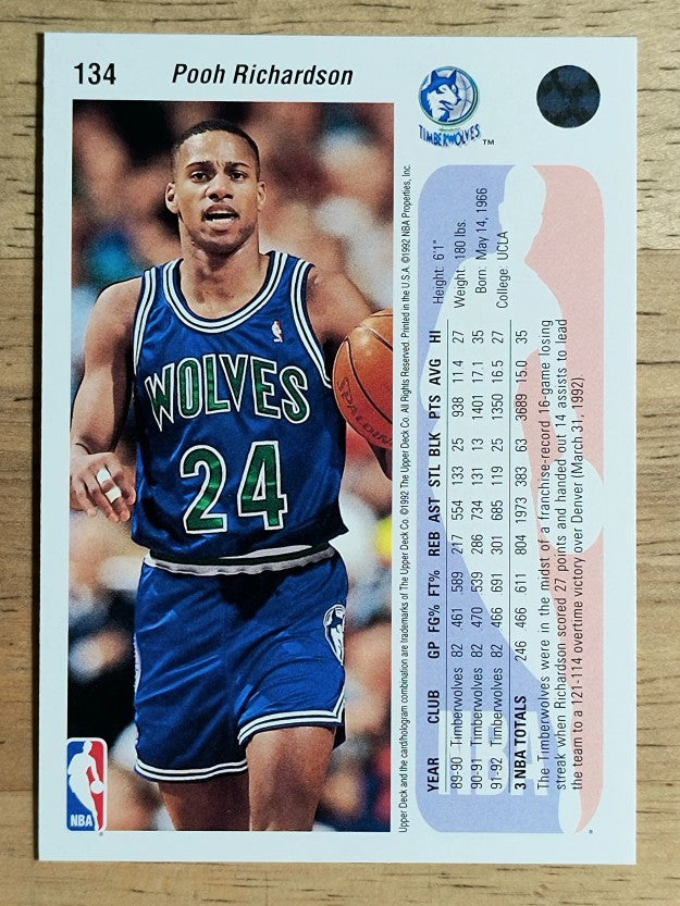 1992-93 Upper Deck #134 Pooh Richardson