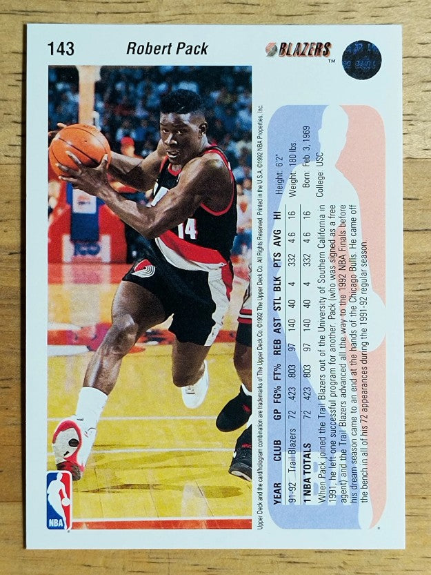 1992-93 Upper Deck #143 Robert Pack