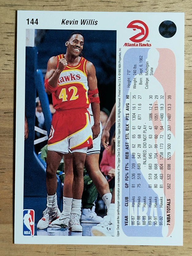 1992-93 Upper Deck #144 Kevin Willis