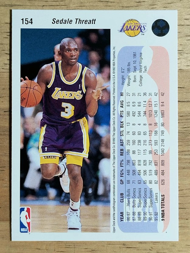 1992-93 Upper Deck #154 Sedale Threatt