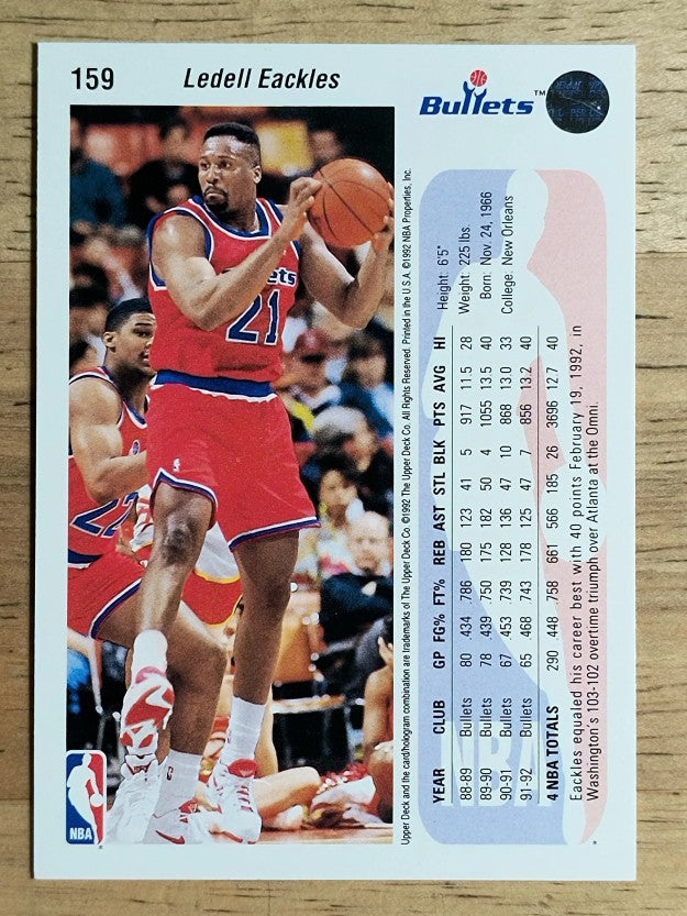 1992-93 Upper Deck #159 Ledell Eackles