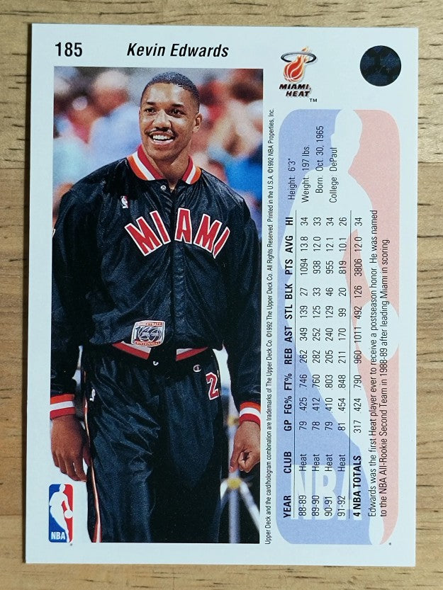 1992-93 Upper Deck #185 Kevin Edwards