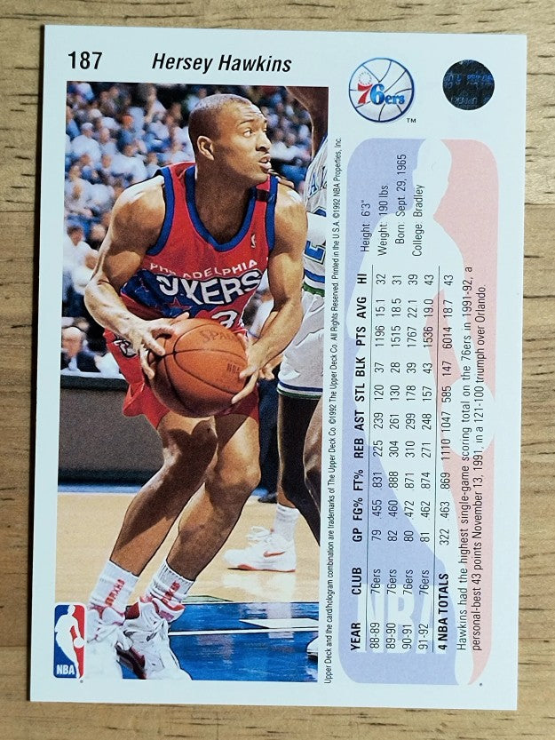 1992-93 Upper Deck #187 Hersey Hawkins