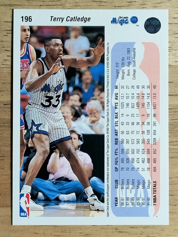 1992-93 Upper Deck #196 Terry Catledge