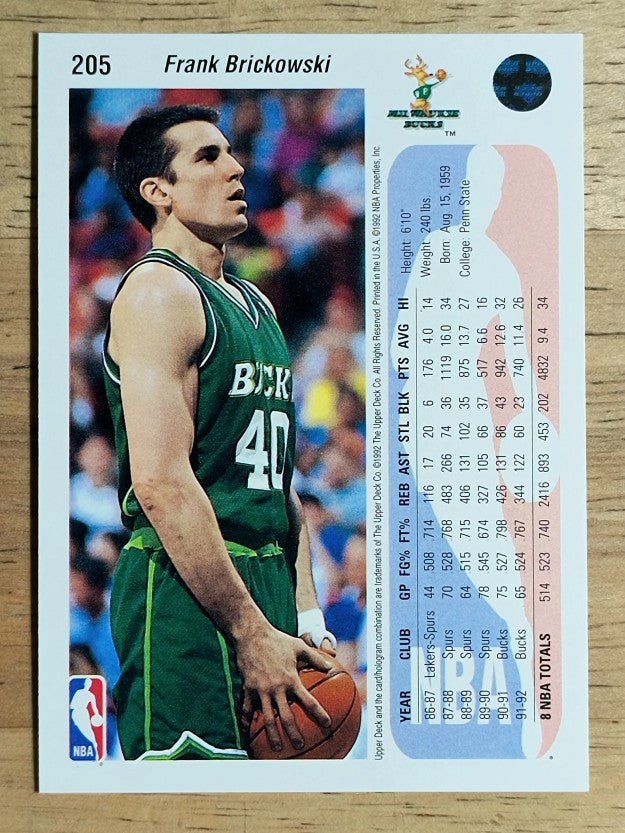 1992-93 Upper Deck #205 Frank Brickowski