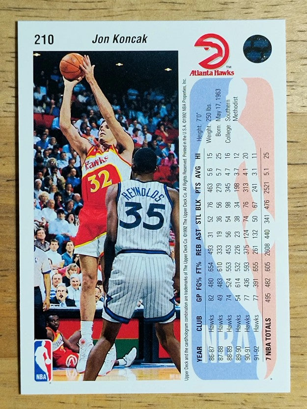 1992-93 Upper Deck #210 Jon Koncak
