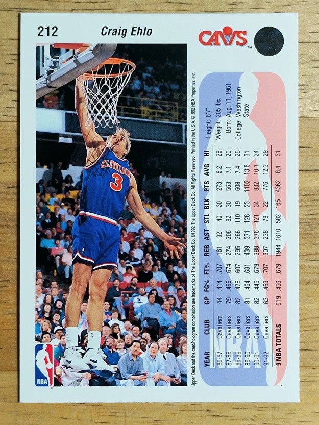 1992-93 Upper Deck #212 Craig Ehlo