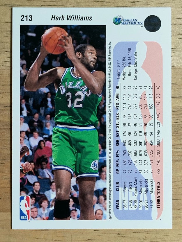 1992-93 Upper Deck #213 Herb Williams