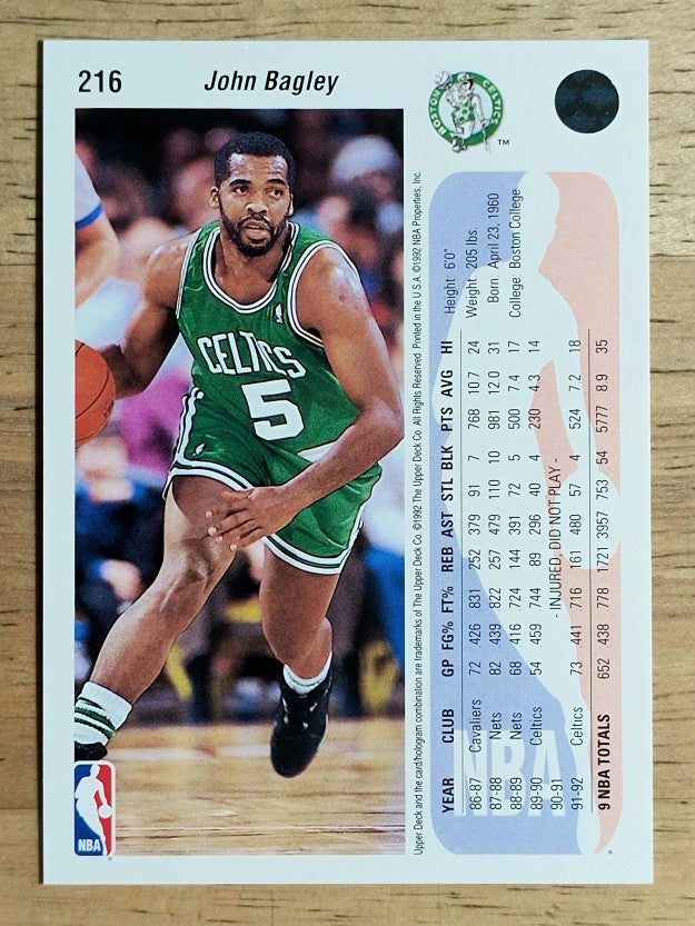 1992-93 Upper Deck #216 John Bagley