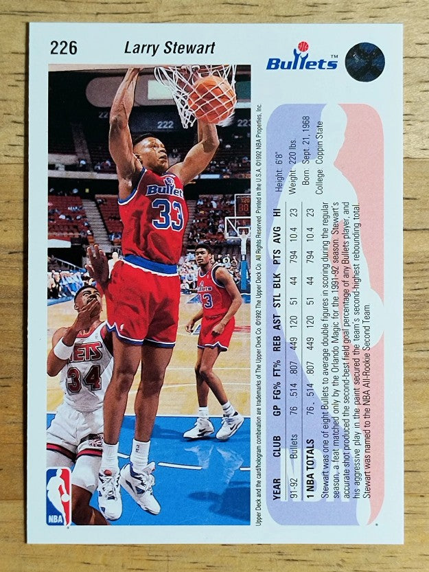 1992-93 Upper Deck #226 Larry Stewart