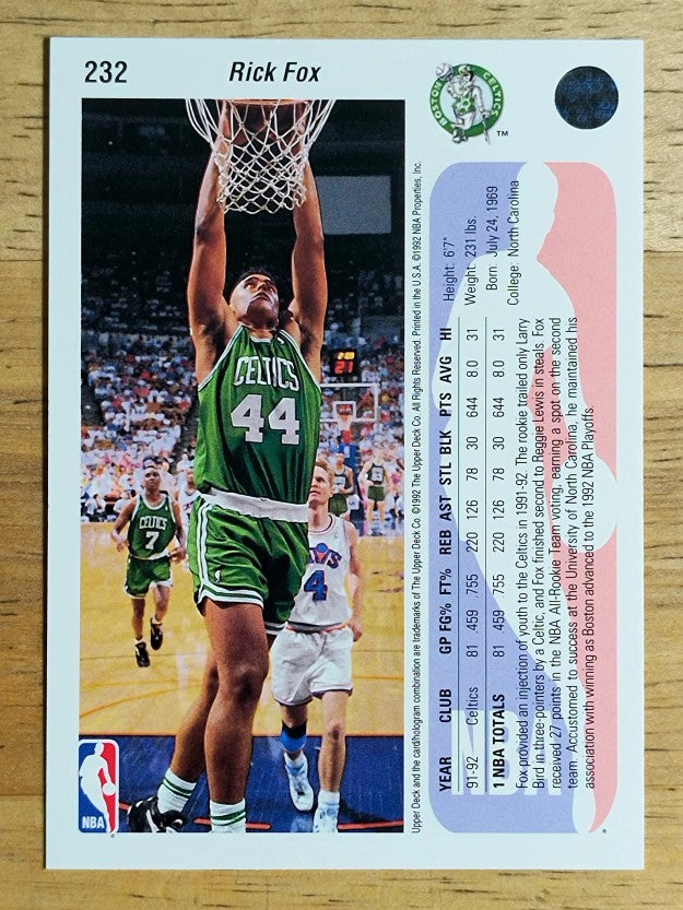 1992-93 Upper Deck #232 Rick Fox
