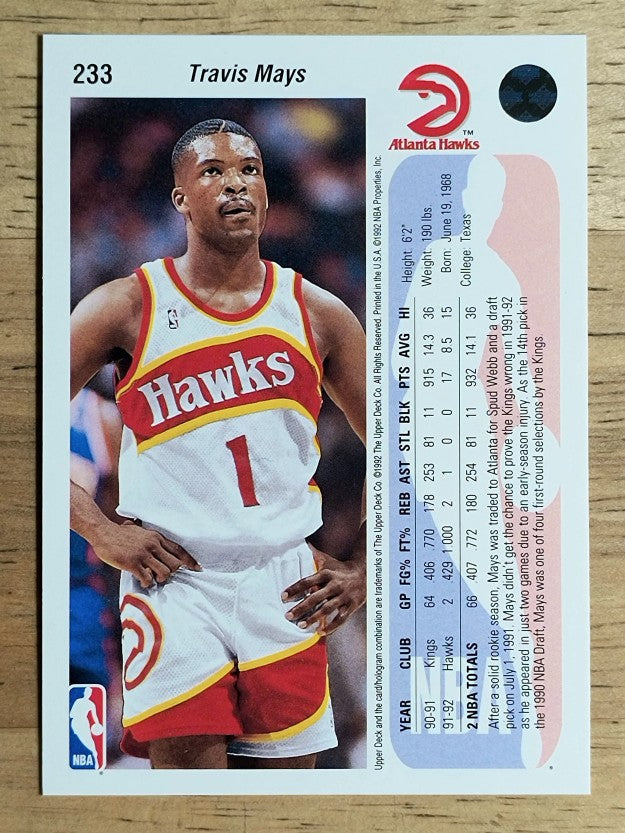 1992-93 Upper Deck #233 Travis Mays