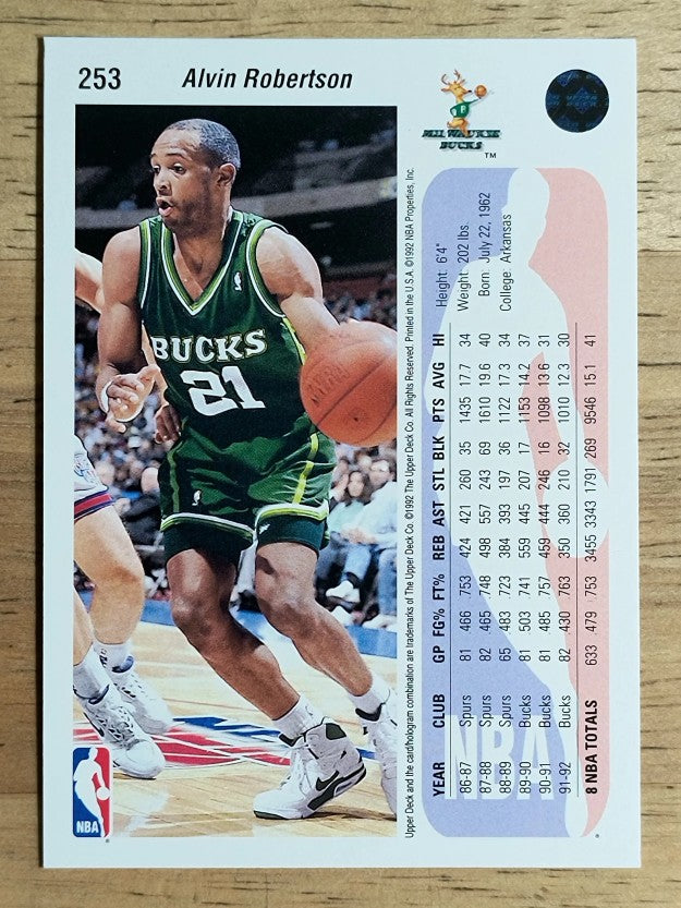 1992-93 Upper Deck #253 Alvin Robertson