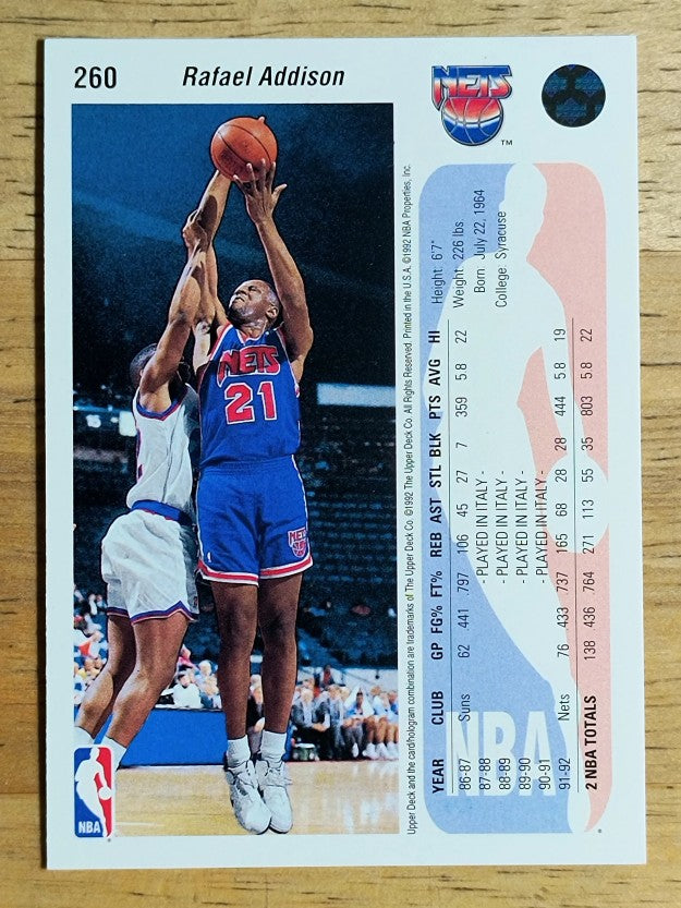 1992-93 Upper Deck #260 Rafael Addison