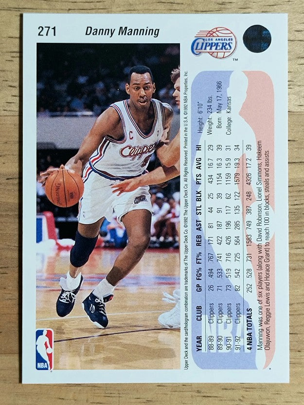 1992-93 Upper Deck #271 Danny Manning
