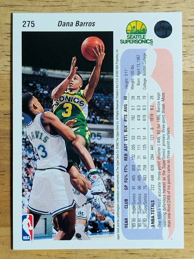 1992-93 Upper Deck #275 Dana Barros