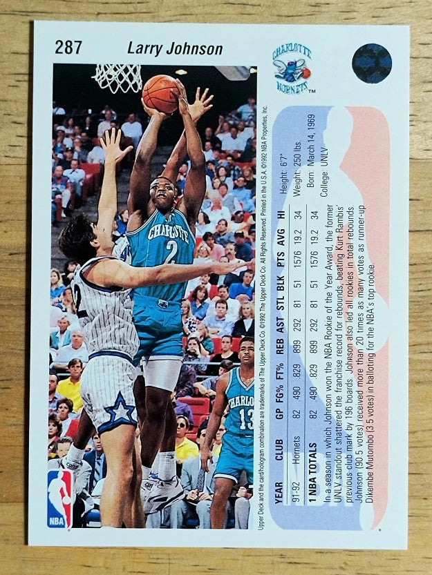 1992-93 Upper Deck #287 Larry Johnson